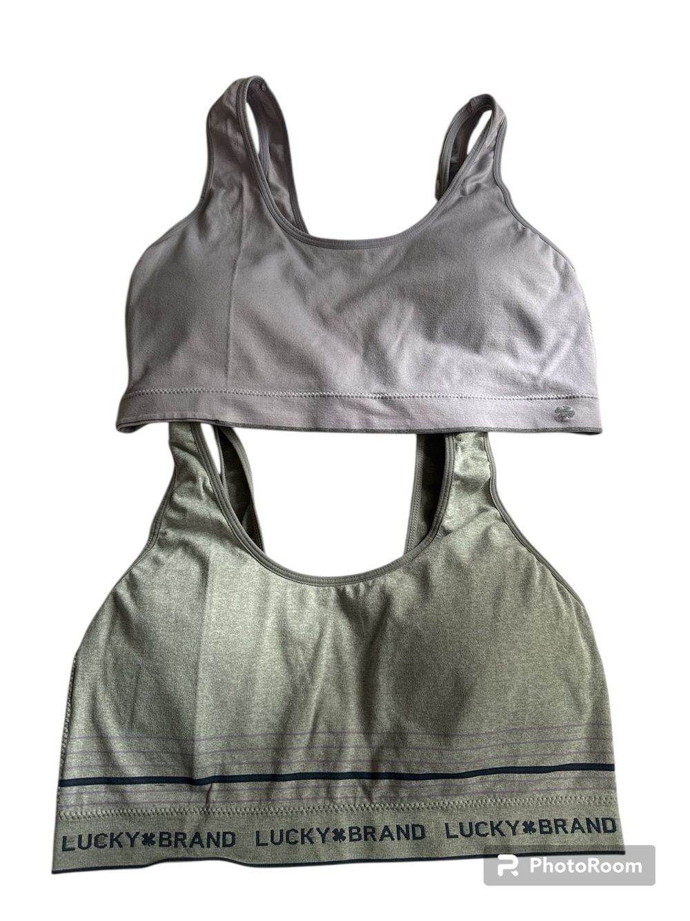 Lucky Brand Women’s Sports Bra Duo — Lavender and Olive 3x plus size